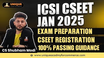 CSEET January 2025 Exam Preparation | ICSI CSEET January 2025 | How to Prepare For CSEET Jan 2025