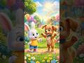 🐰🐶 Baby Bunny and Puppy Playtime!#babyrhymes#bunnycartoon#nurseryrhymesforbabiesenglishonley #shorts