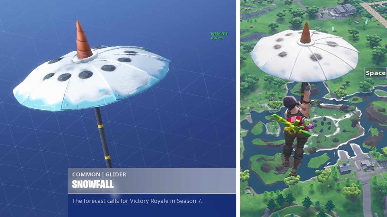 How to Get the Snowfall Umbrella in Fortnite Battle Royale (Season 7 Win Umbrella)