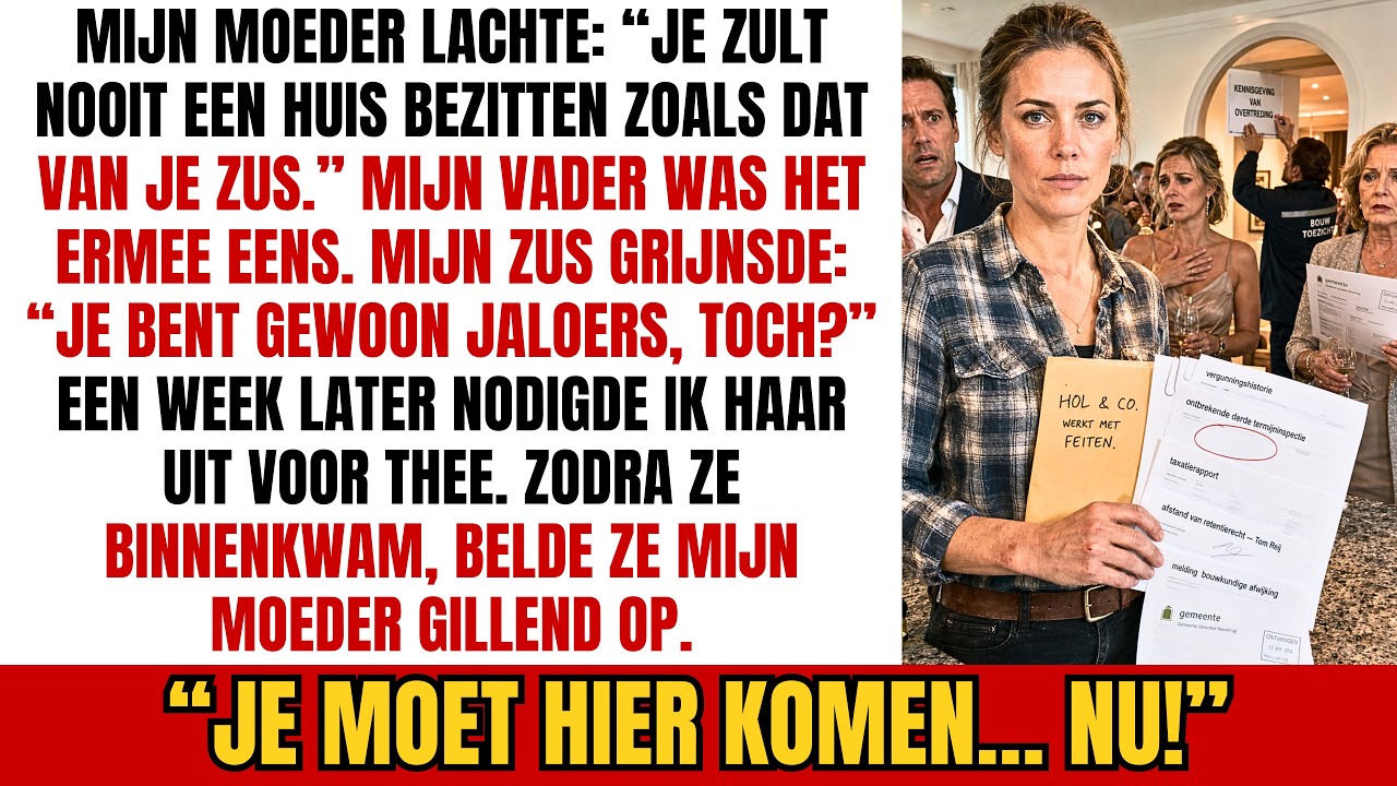 Mijn moeder zei met de soeplepel nog in haar hand dat ik nooit een huis zou bezitten zoals mijn zus. Een week later nodigde ik Brit uit voor thee in het huis dat ik met mijn eigen handen heb...