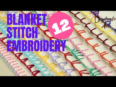 12 BLANKET STITCH EMBROIDERY | PUNTADAS para BORDADOS orillas de SERVILLETAS