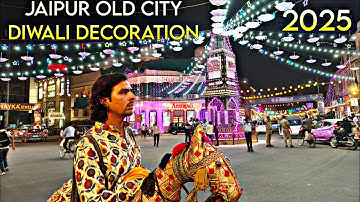 JAIPUR DIWALI DECORATION 2025 | PAANCH BATTI LIGHTING & BEAUTIFUL MARKETS GLOWING✨ | DIWALI LIGHTING