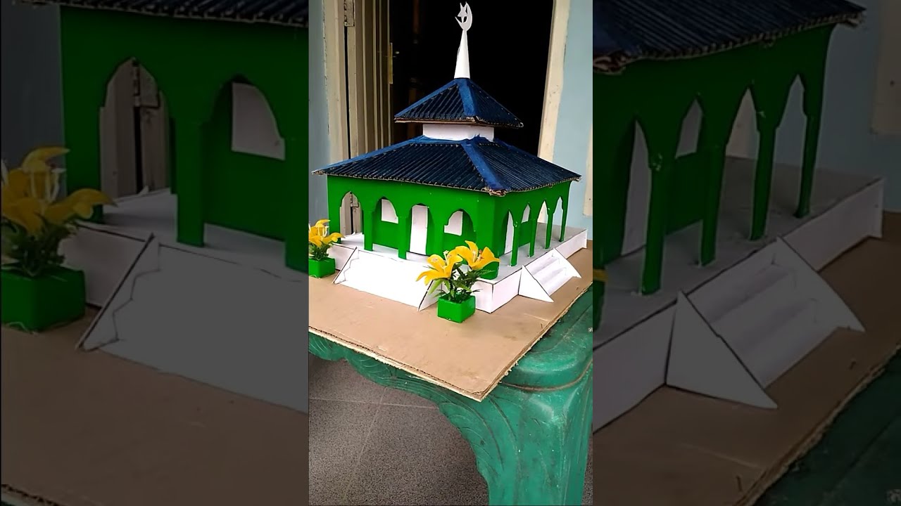  Kerajinan  tangan  masjid dari  bahan kardus  YouTube