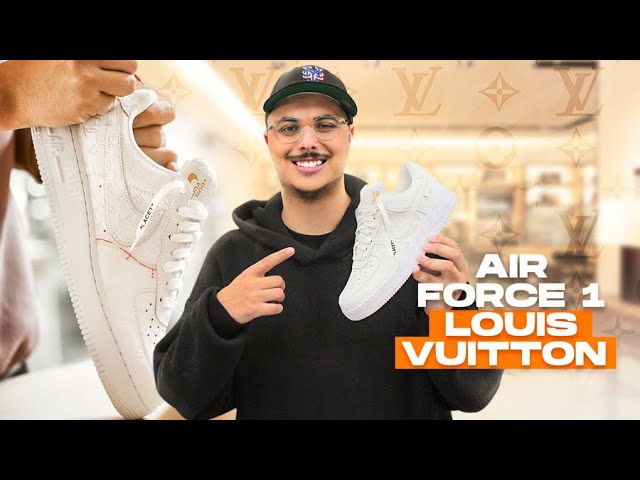 Nike Air Force 1 Low Louis Vuitton Monogram Brown Damier Azur Review On  Foot 