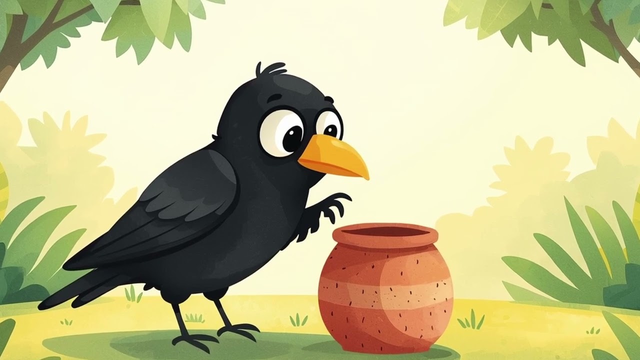 कौआ और घड़ा | The Crow and the Pitcher | Moral Story for Kids | Hindi Kahani