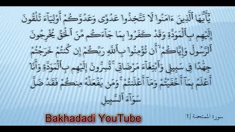 Ahmed Suleiman أحمد سليمان Surah Al Mumtahina 060 قرآن كريم سورة الممتازة