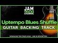 Blues guitar backing track  uptempo blues shuffle jam in a