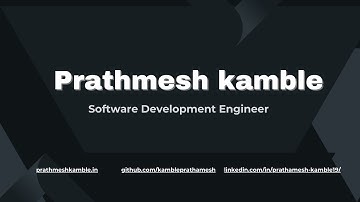 TCS Video Resume – Prathmesh Kamble (Full Stack Developer)