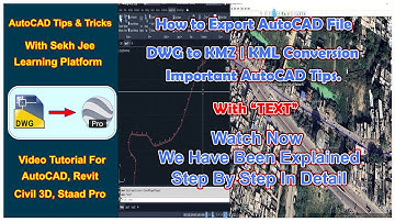 AutoCAD DWG to KMZ - KML File With TEXT | #autocadlisp #autocad_hindi_tutorial