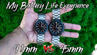 Samsung Galaxy Watch 3 | Battery Life &amp; Charging Test (41mm 247mAh vs 45mm 340mAh)