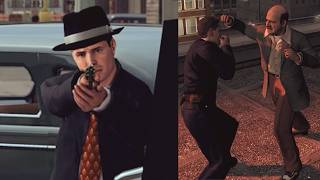 FIRST SHOOTOUT! Unc almost knocked me out (L.A. Noire Part 2)