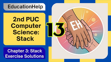 2nd PUC Computer Science | Chapter 3 Stack | Stack Exercise & Solutions Part 3 | PUC Exam Karnataka