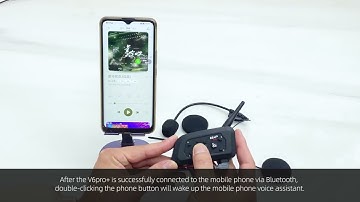 EJEAS V6 Pro+ connects to mobile phone via Bluetooth