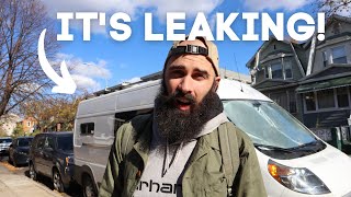 NYC VANLIFE and dealing with a leak