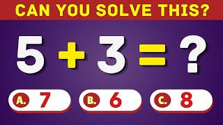 Can You Pass This Maths Quiz? | 20 Questions | Addition Test for Grade 1 Kids | Class 1 Mathematics