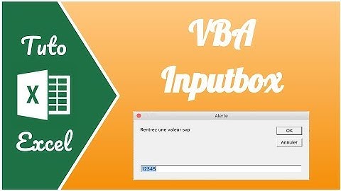 InputBox: Comment demander à l