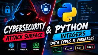 Full Cybersecurity: Attack Surface Explained + Python Basics | Integers, Data Types & Variables News
