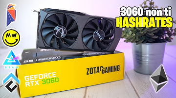 RTX 3060 HASHRATES & PROFITABILITY | 3060 non ti hashrates on ETH, RVN, CFX, BEAM, GRIN
