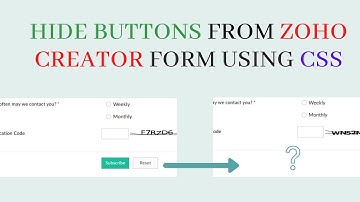 (In Hindi) Hide Buttons(Submit & Reset) in ZOHO Creator Form Using CSS & Note Field || Out Of Study