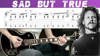 METALLICA - SAD BUT TRUE (Guitar cover with TAB | Lesson)