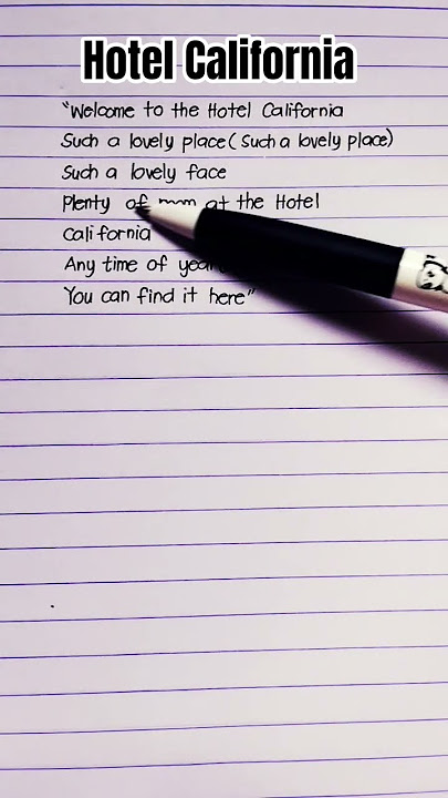 Hotel California Lyrics - Eagles #eagles #hotelcalifornia #love #lyricvideo #lyrics #shorts #music