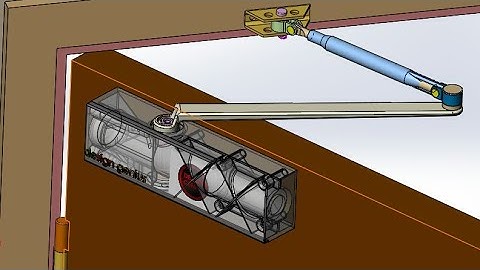 Working principle of a door closer system model HL100 on solidworks 2018!!
