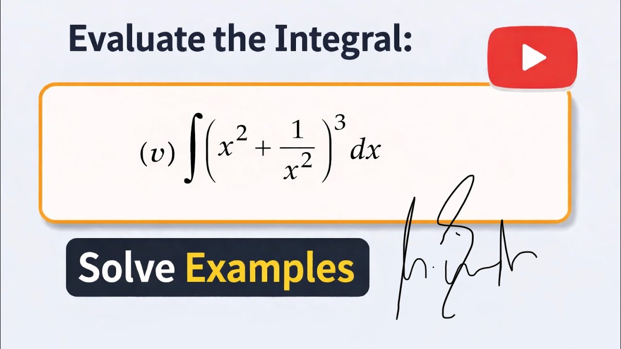 Evaluate ∫(x² + 1/x²)³ dx | Powerful Expansion Method | Integration Trick