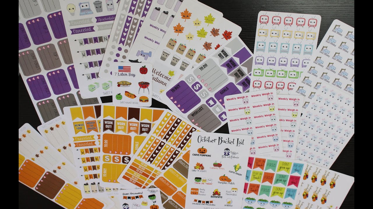 Planner Sticker Haul - Sweet Kawaii Design - YouTube