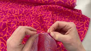 100% Cotton Double Gauze - Cerise and Orange Flowers