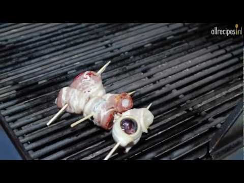 Sint-jakobsschelpen met spek en fruit van de barbecue - Allrecipes.nl