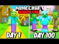 I Survived 100 Days as a ZOMBIE in Hardcore Minecraft... Minecraft Hardcore 100 Days