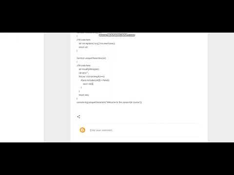 Cognizant HandsOn - Find Unique Characters - Functions