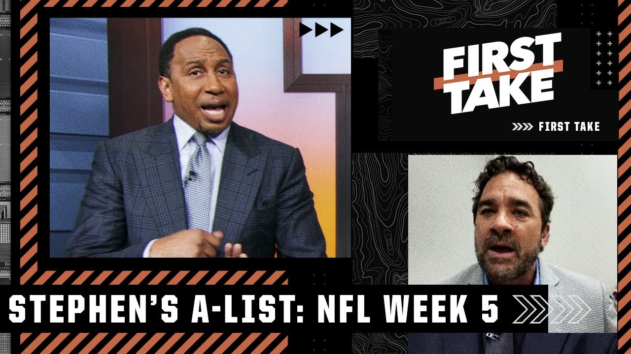Stephen's A-List: Jeff Saturday's got beef with the Week 5 rankings | First Take