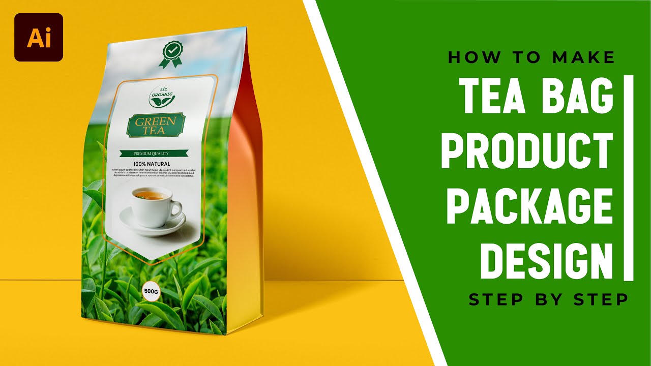 How To Design A Tea Package Design In Adobe Illustrator - YouTube
