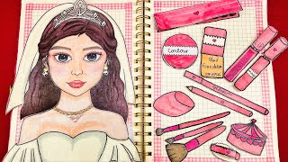 [paperdiy]  ❤ Bridal makeup tutorial  ASMR Paper DIY ❤  Satisfying ASMR Video