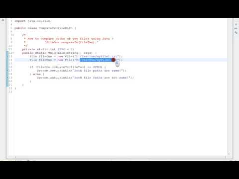 HOW TO COMPARE PATHS OF TWO FILES  USING JAVA