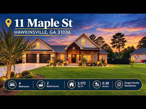 11 Maple St, Hawkinsville, GA home video tour