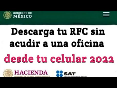 COMO DESCARGAR MI RFC DESDE EL PORTAL DEL SAT EN  EL CELULAR!! EN 2022 CONSTANCIA DEL SAT!!