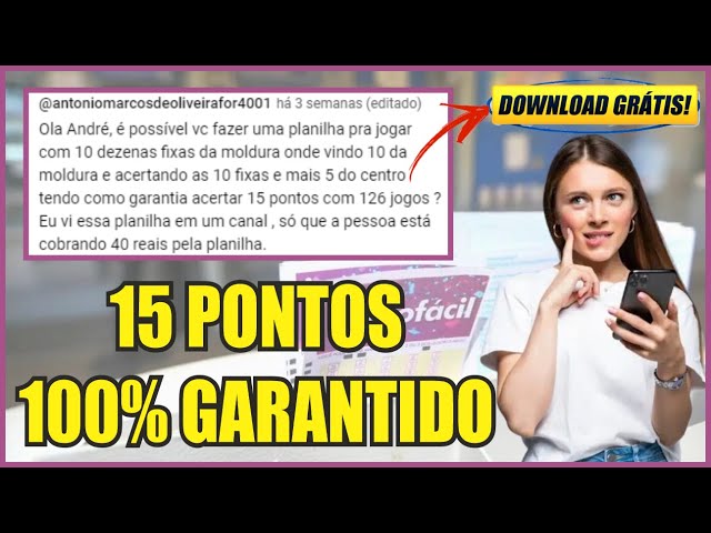 Planilha Lotofácil Grátis - 10 Fixas 