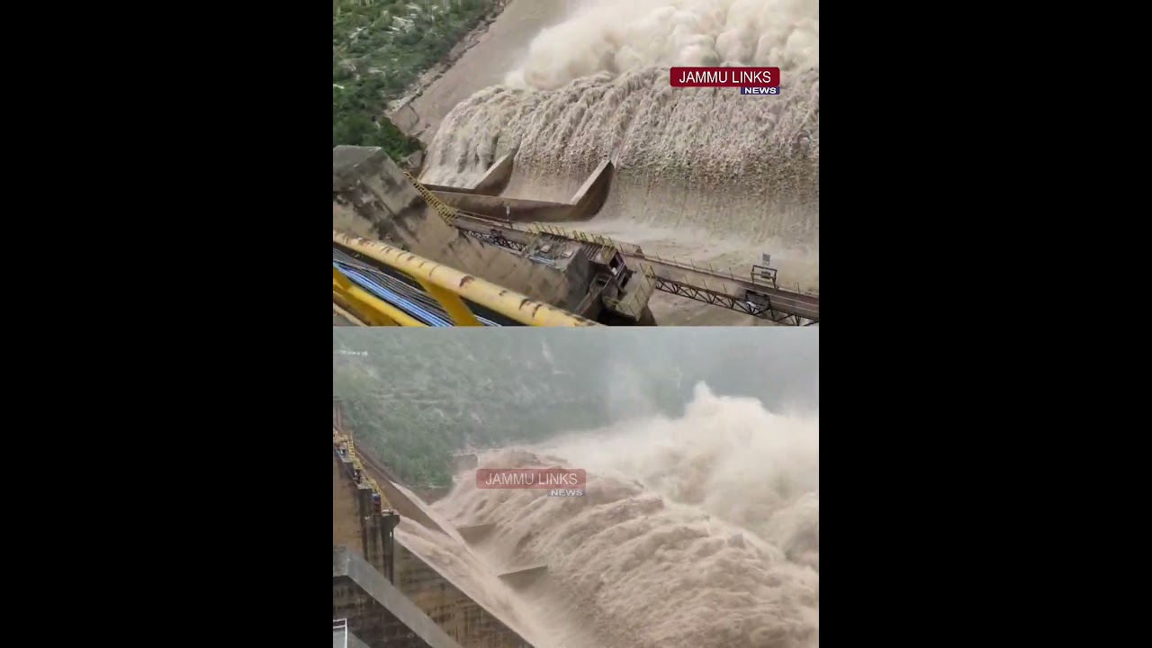 All gates of Salal Dam in Reasi opened amid heavy rainfall in the region