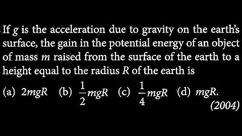 If g is the acceleration due to gravity on the earth
