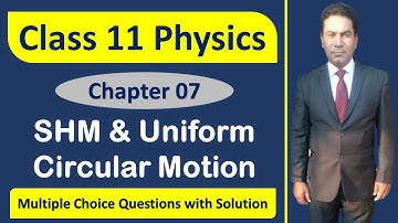 ||SHM & Uniform Circular Motion||Ch # 07 Oscillations|| Class 11 Physics|| MCQs with Solutions||