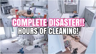 COMPLETE DISASTER!! | EXTREME LONG CLEANING MOTIVATION | HOURS OF CLEANING