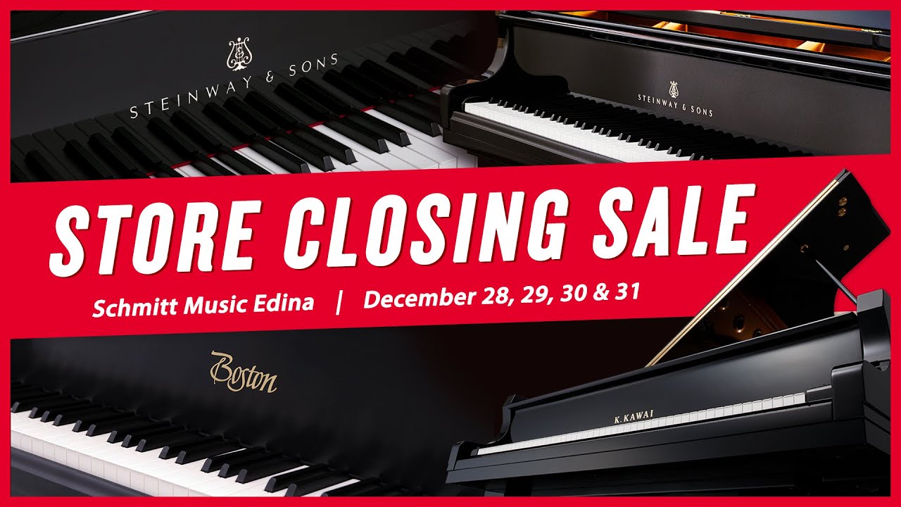 Edina Closing Sale returns after Christmas!  Substantial savings on all pianos!