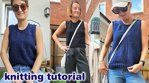KNITTED SWEATER VEST PATTERN | how to knit a basic sweater vest | sweater vest knitting pattern