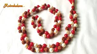 Rudraksha-Pearl-Coral Mala Thread screenshot 5