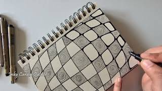 Simple Spiral Grid Pattern Art 🎨 Full Tutorial