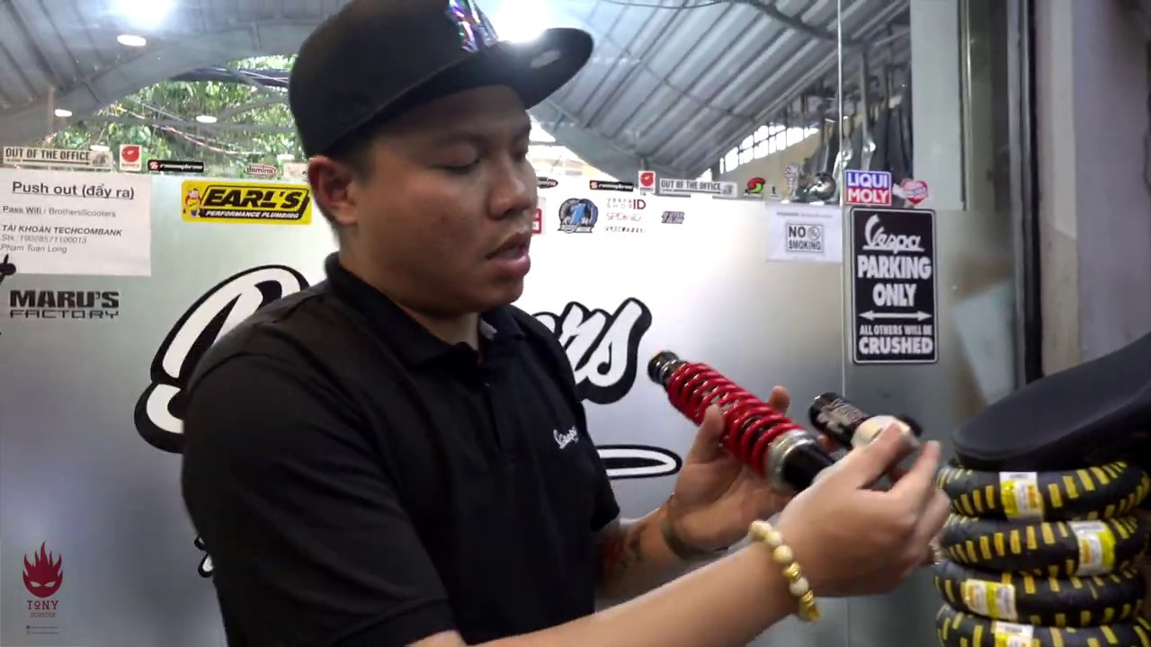 Tony Scooter Vietnam - Giới thiệu phuộc nhúng/giảm xóc... - youtube