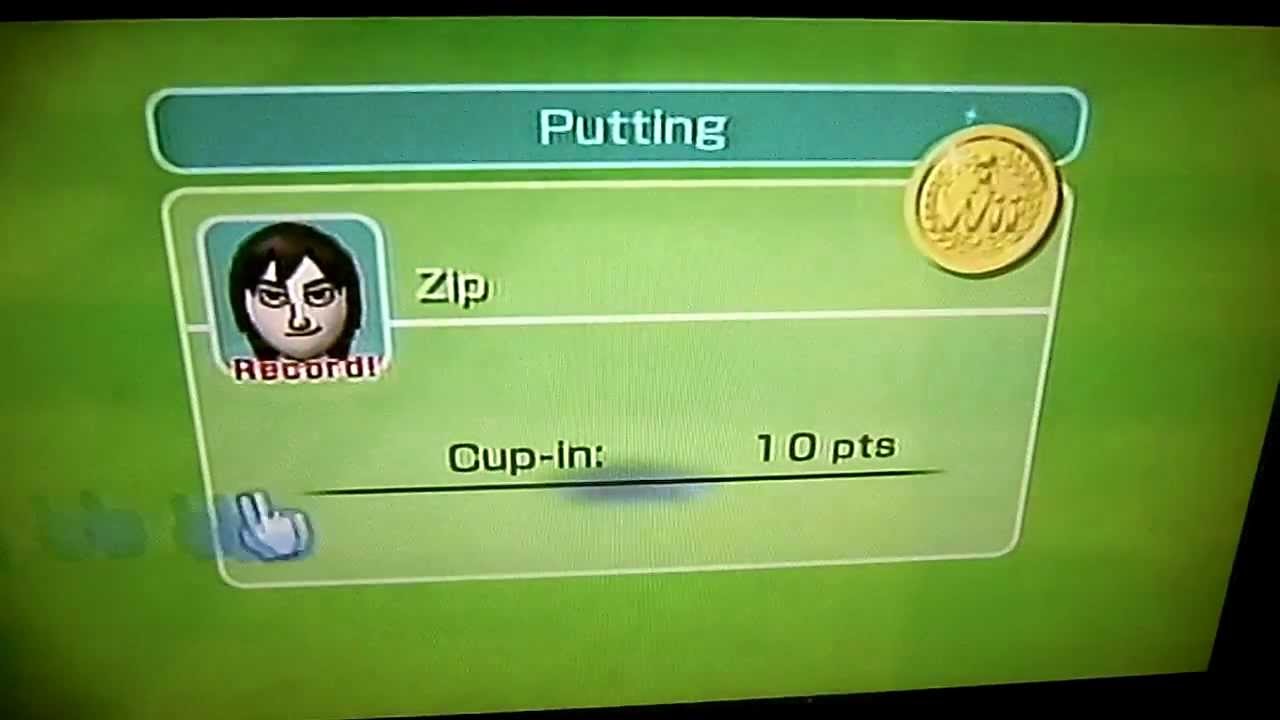 wii sports golf training putting gold medal! YouTube