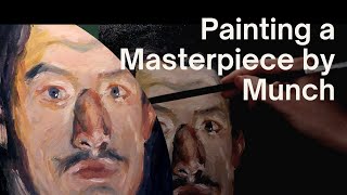 EDVARD MUNCH MASTER STUDY TIME LAPSE | Painting a Munch Self-Portrait | 2 hours in 3 minutes